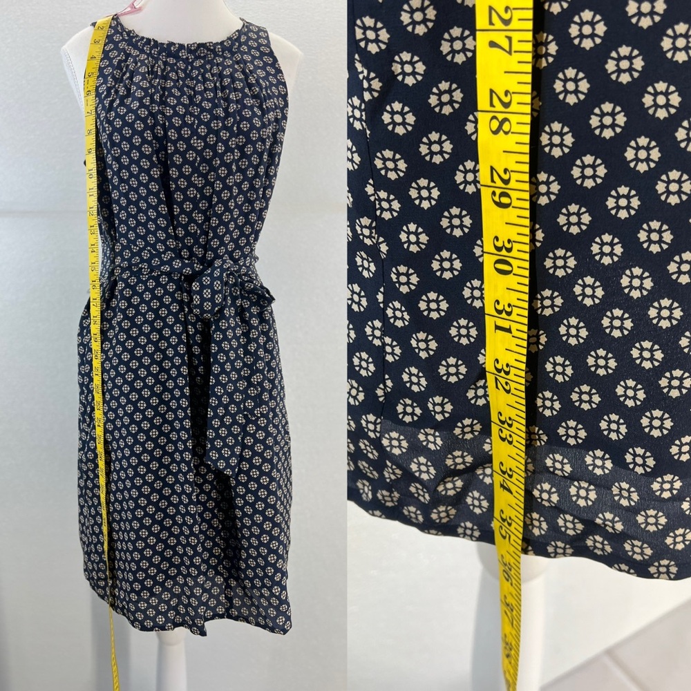 Madewell Knee Length Sheath Dress Navy Floral Patterned SIZE XS‎ - Picture 14 of 17
